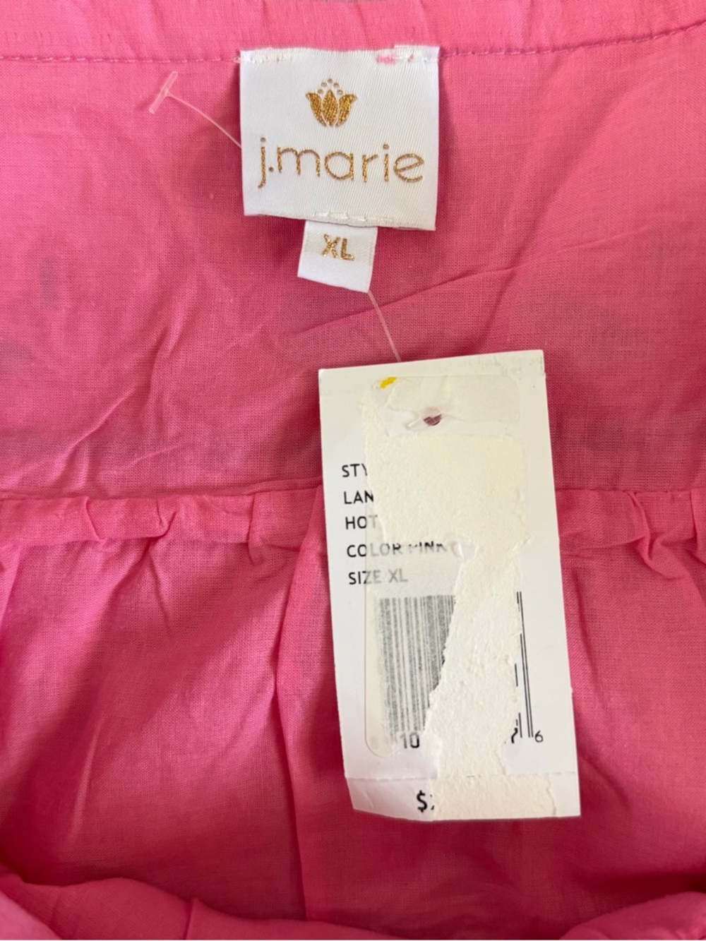 NWT J.Marie Landon Pink Embroidered Sleeveless Preppy Vacation Midi Dress - Picture 8 of 9